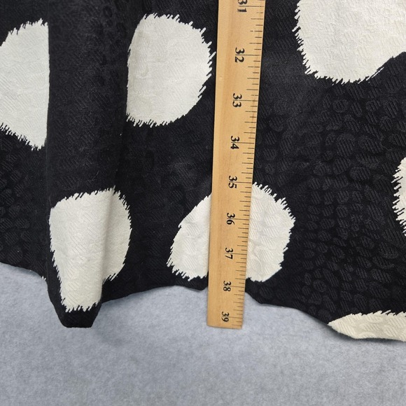 Talbots Dress Womens‎ 14P Black White Polka Dot Sleeveless Textured Midi Petite - Picture 9 of 14